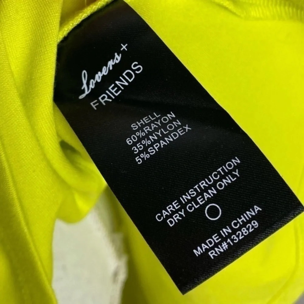 Lovers + Friends • Neon Lime Hartman Mini Skirt - Picture 3 of 4